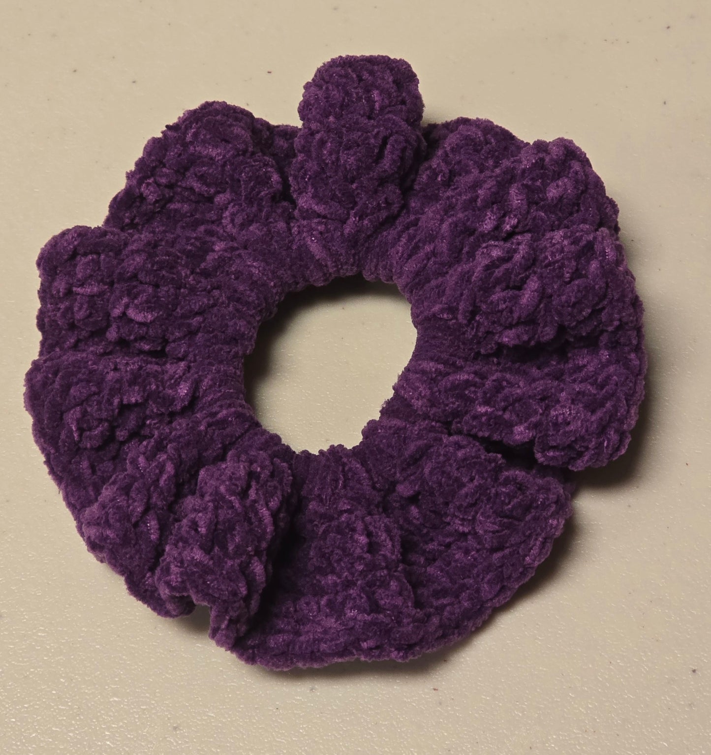 Purple Crochet Scrunchie