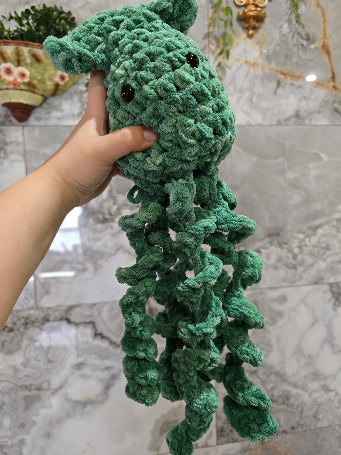 Crochet Green Squid