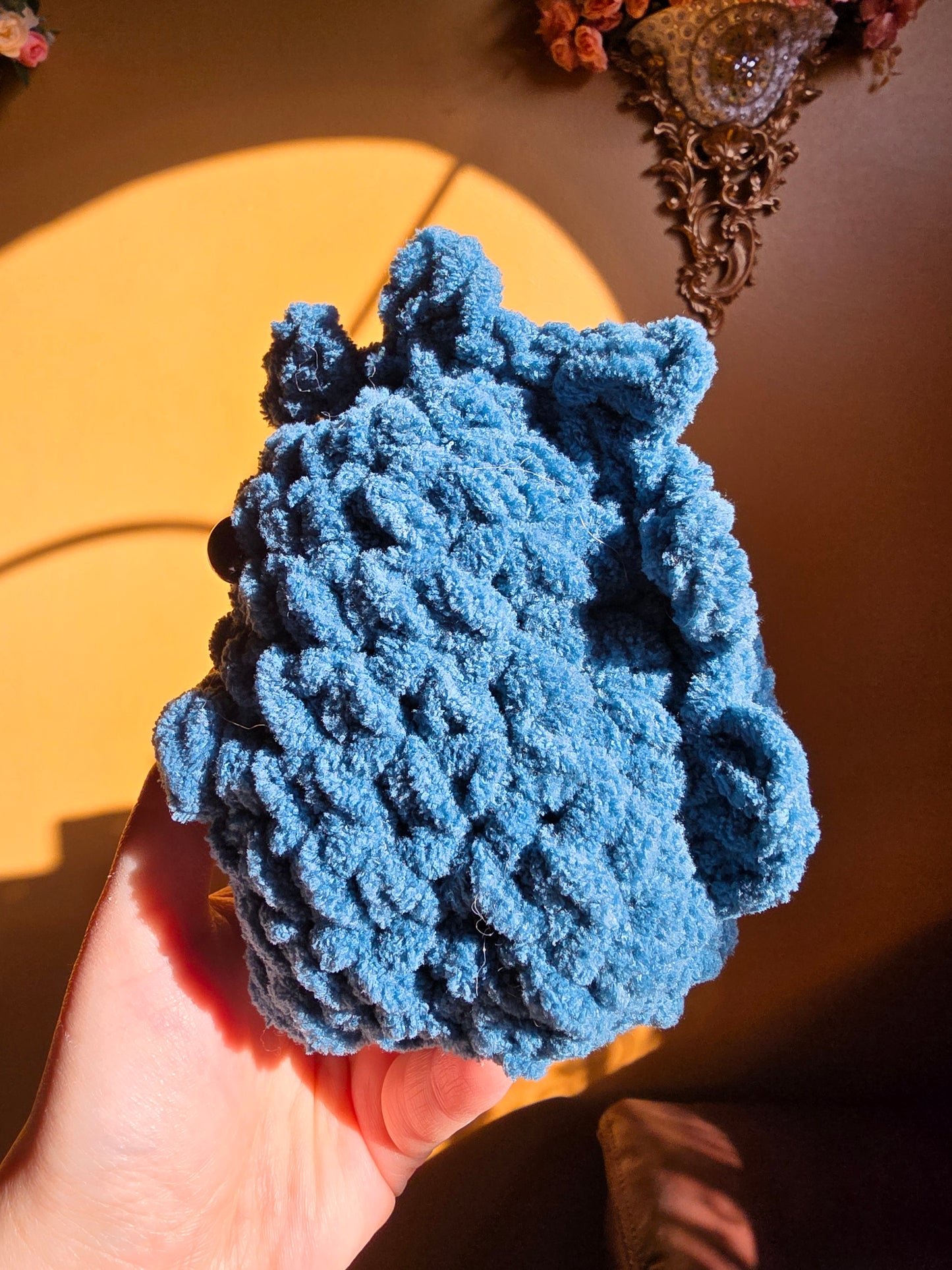 Teal Loaf Dino Crochet Plushie