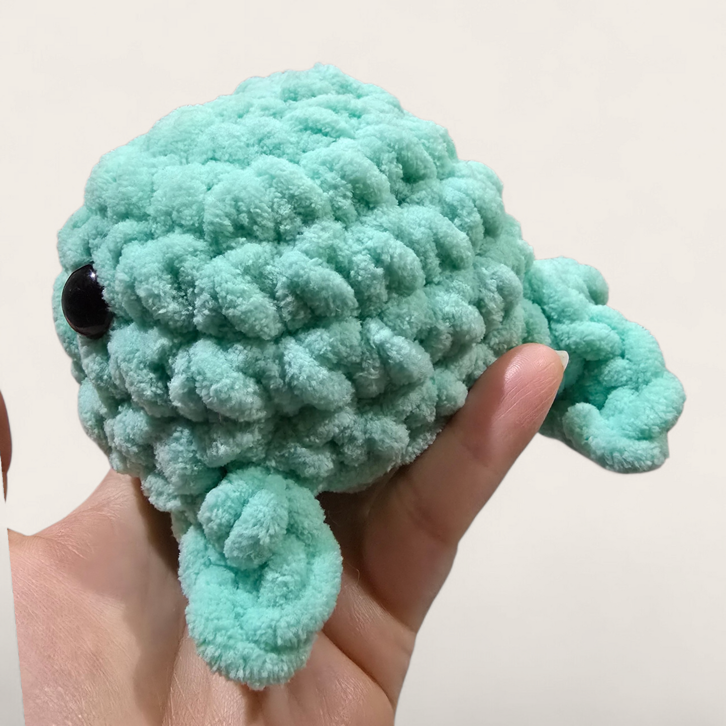 Crochet Sky Blue Mini Whale Plushie