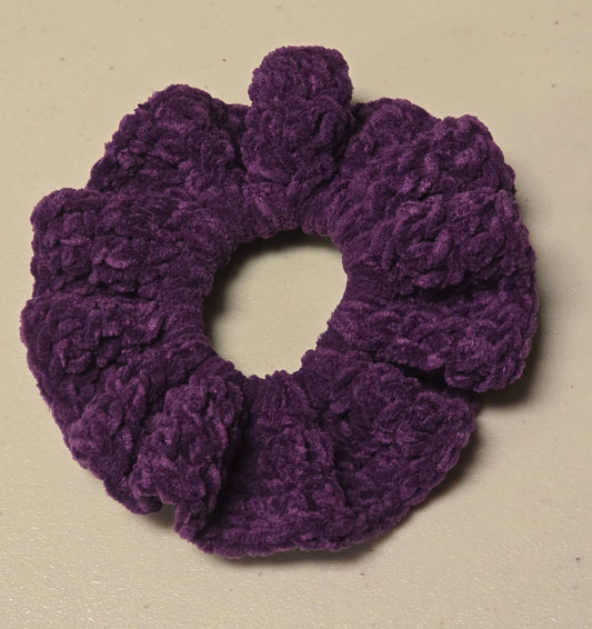 Purple Crochet Scrunchie