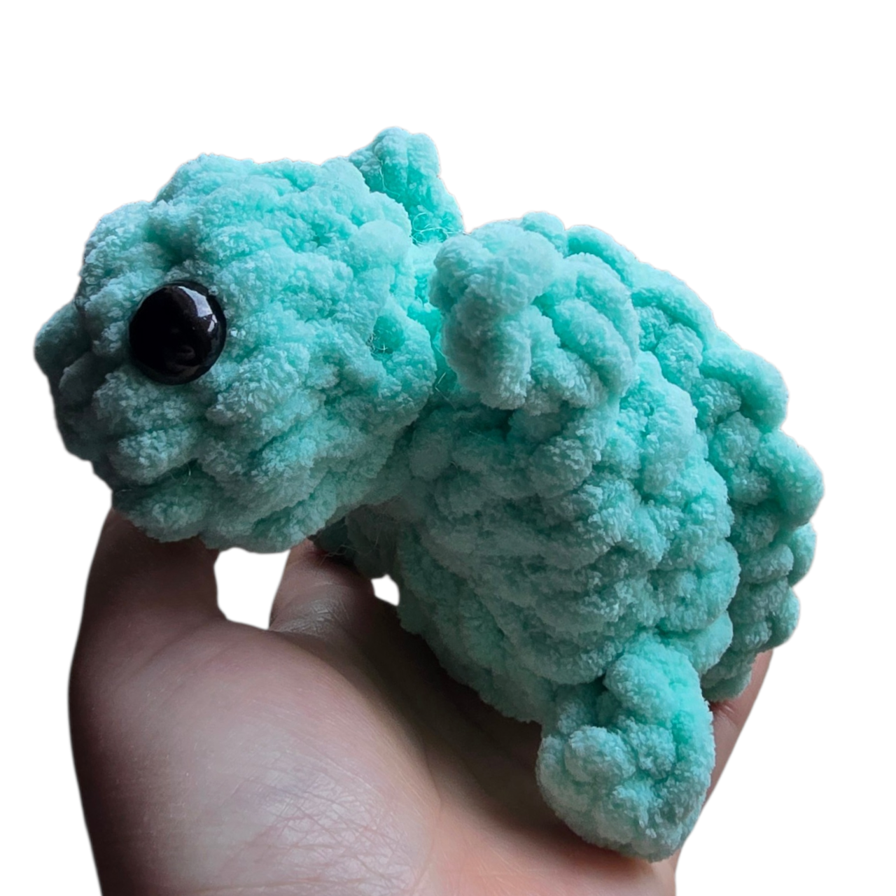 Crochet Sky Blue Mini Sea Turtle Plushie