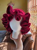 Crochet Red Ruffle Bucket Hat