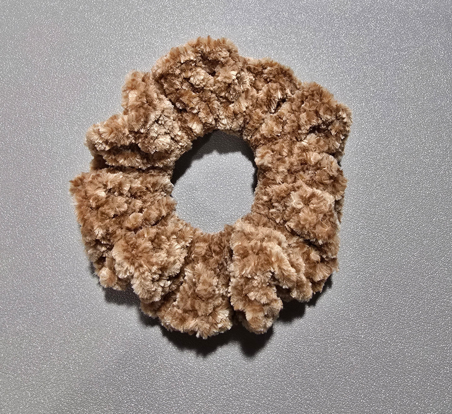 Light Brown Chenille Scrunchie (Pack of 2)