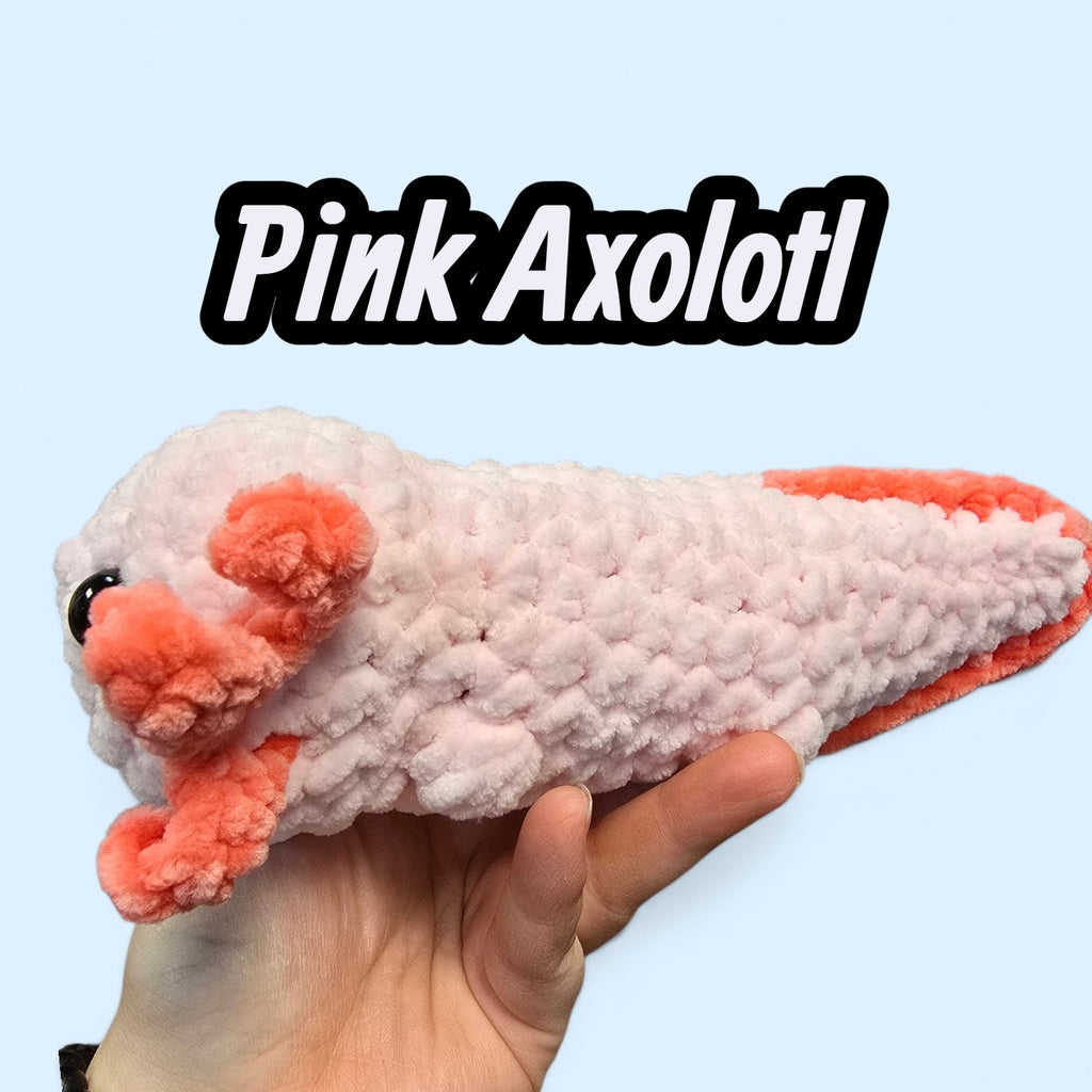 Pink Axolotl Plushie
