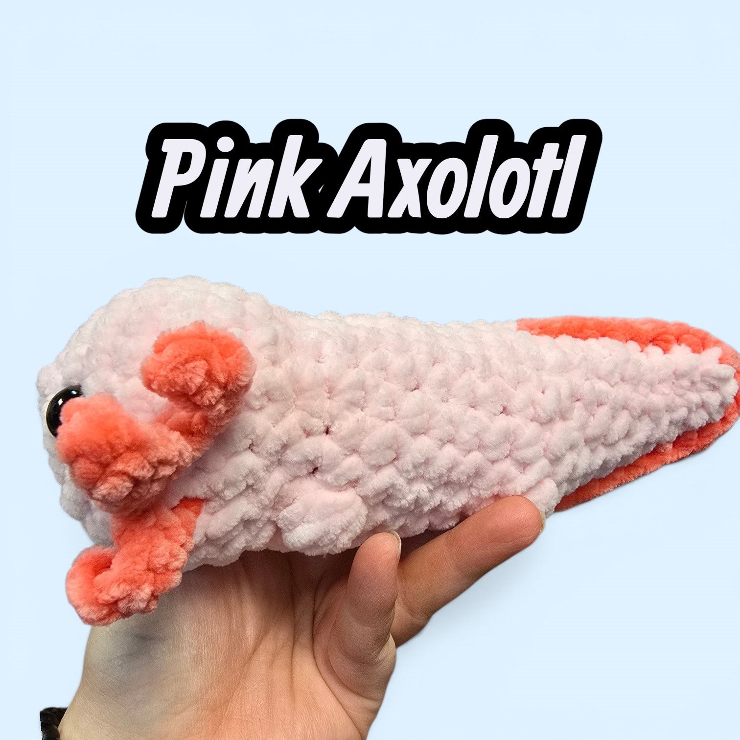 Pink Axolotl Plushie