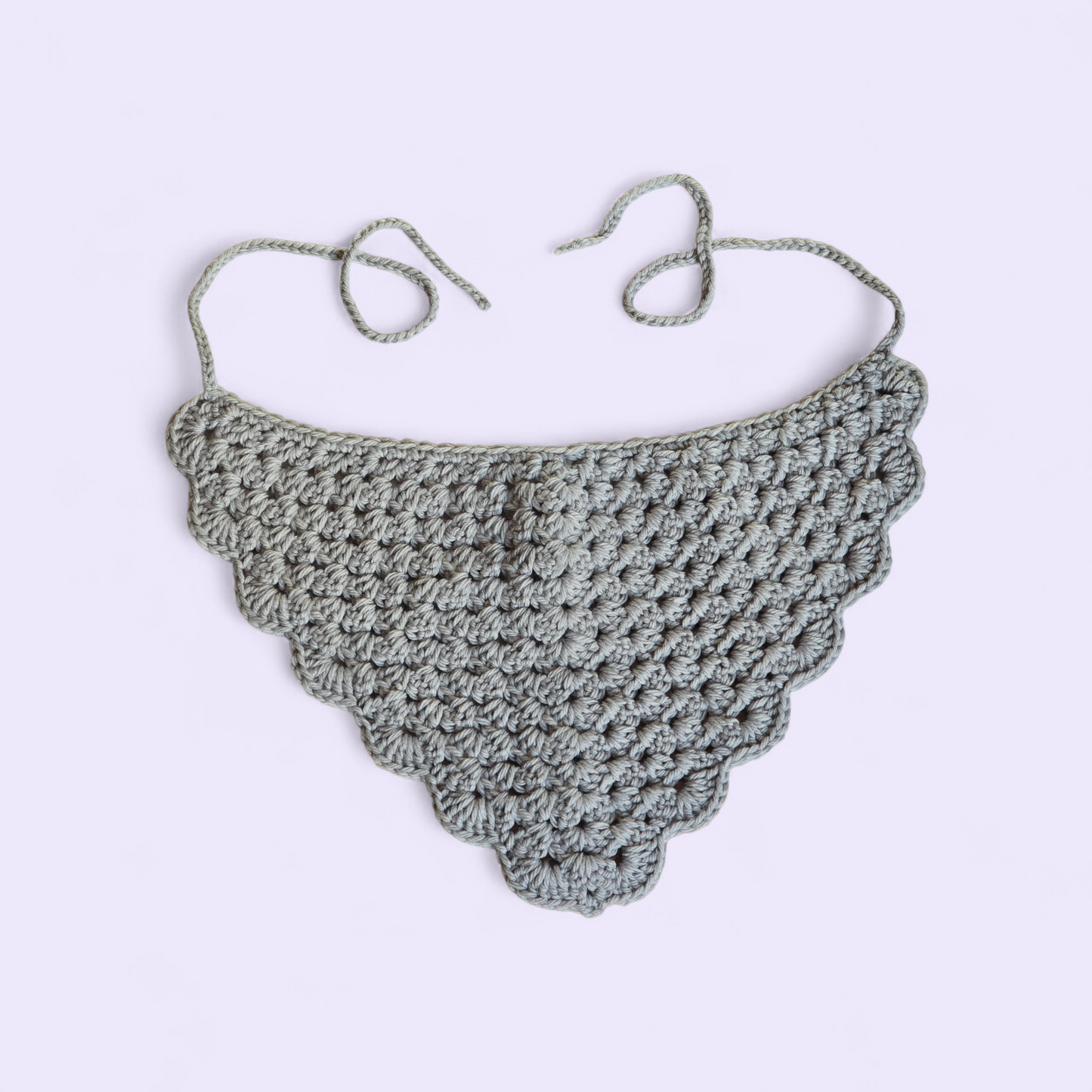 Crochet Gray Bandana