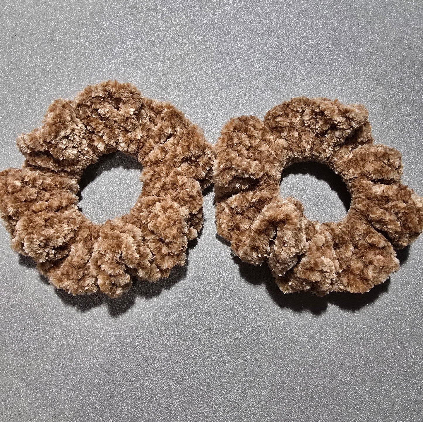 Light Brown Chenille Scrunchie (Pack of 2)