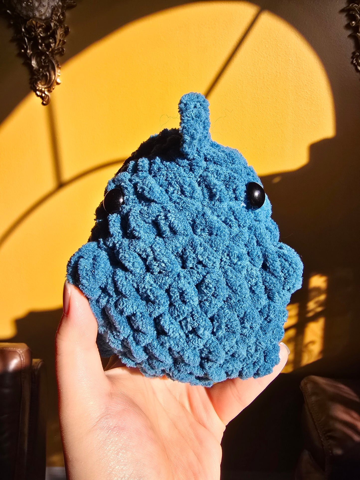 Teal Loaf Dino Crochet Plushie