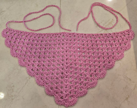 Crochet Pink Bandana Lace