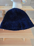 Crochet Navy Blue Bucket Hat
