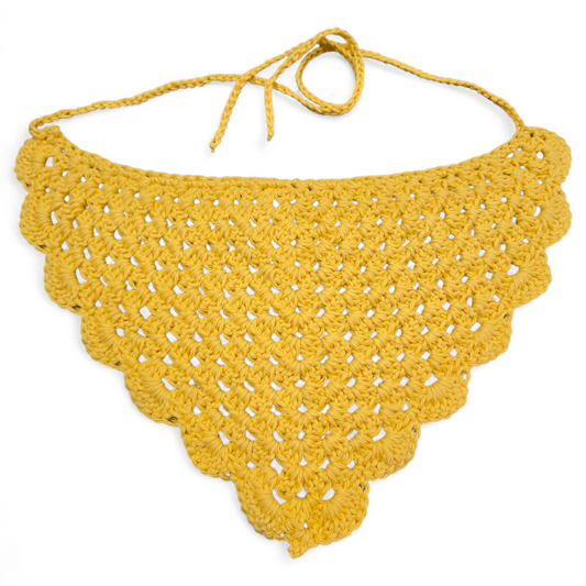 Crochet Yellow Bandana