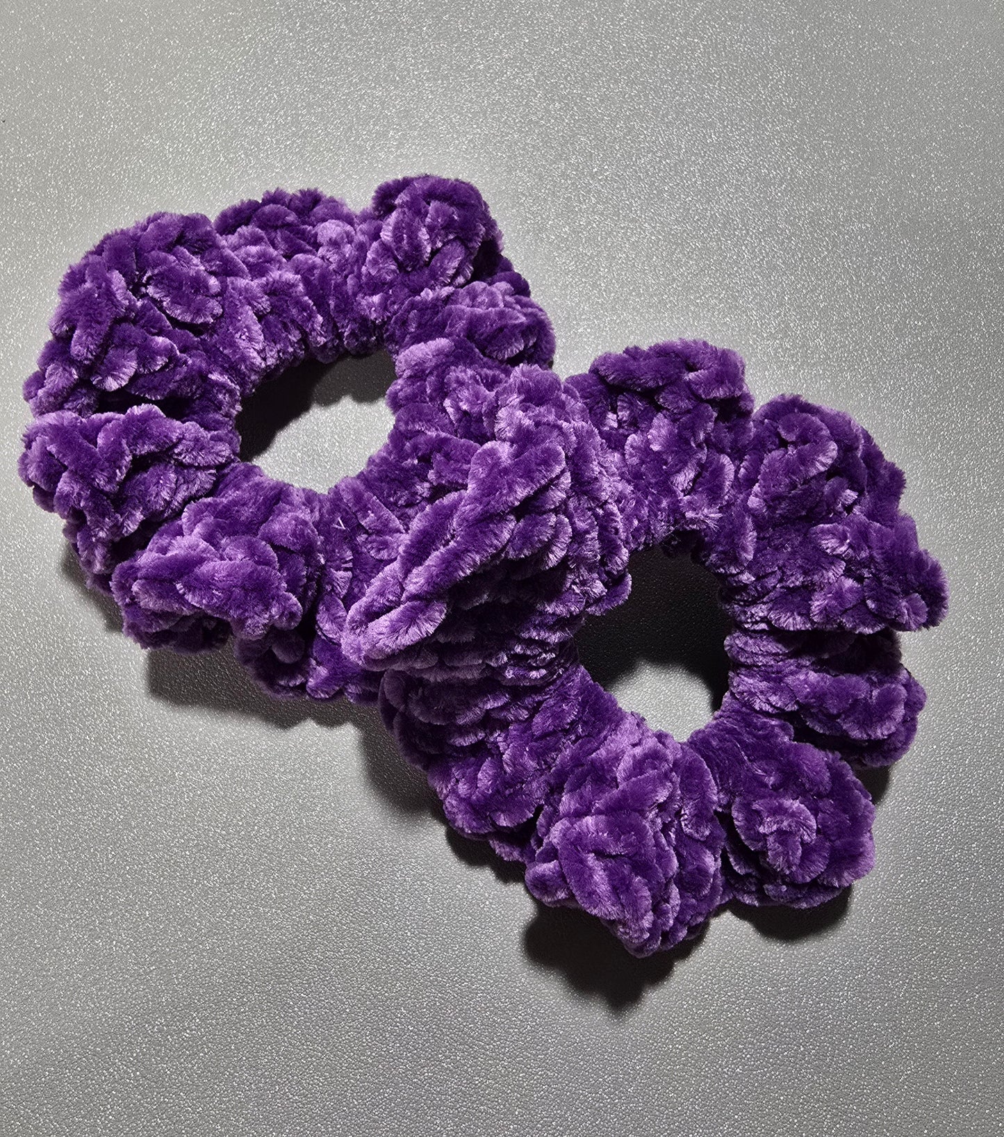 Deep Purple Chenille Scrunchie (Pack of 2)