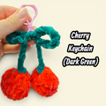Cherry Keychain (Dark Green Stem)