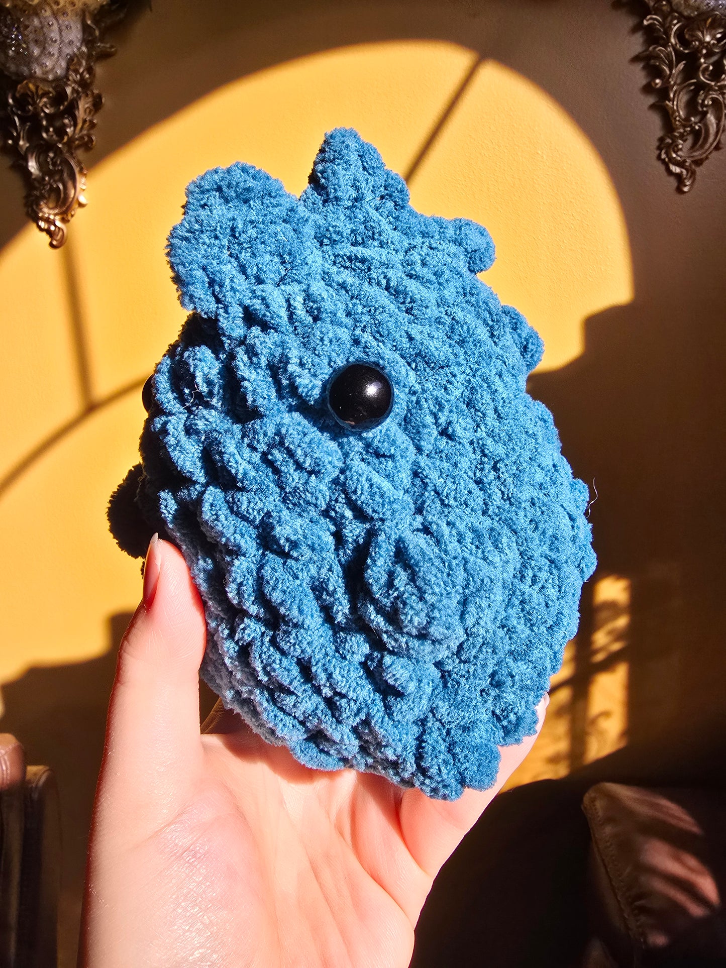 Teal Loaf Dino Crochet Plushie