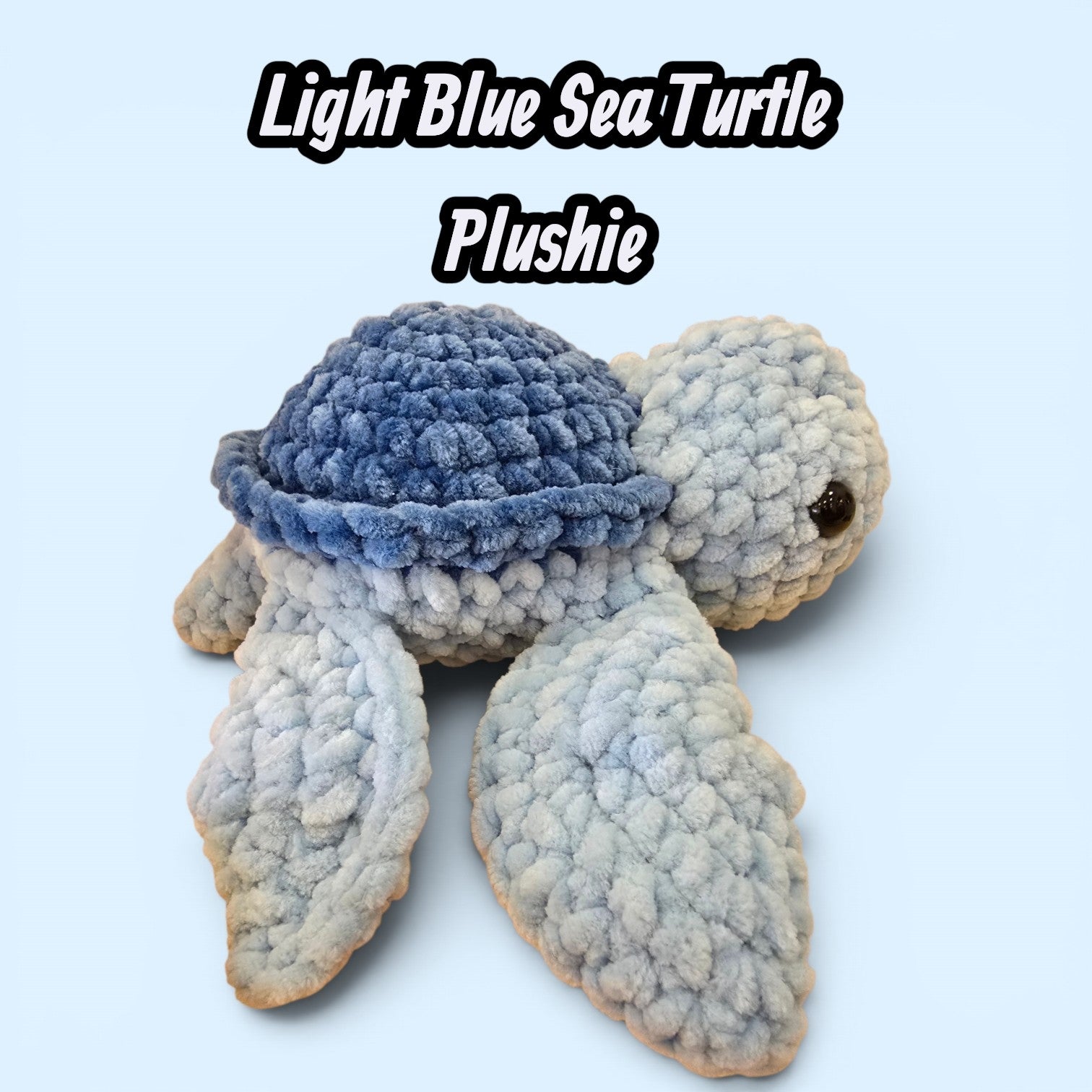Light Blue Sea Turtle Crochet Plushie