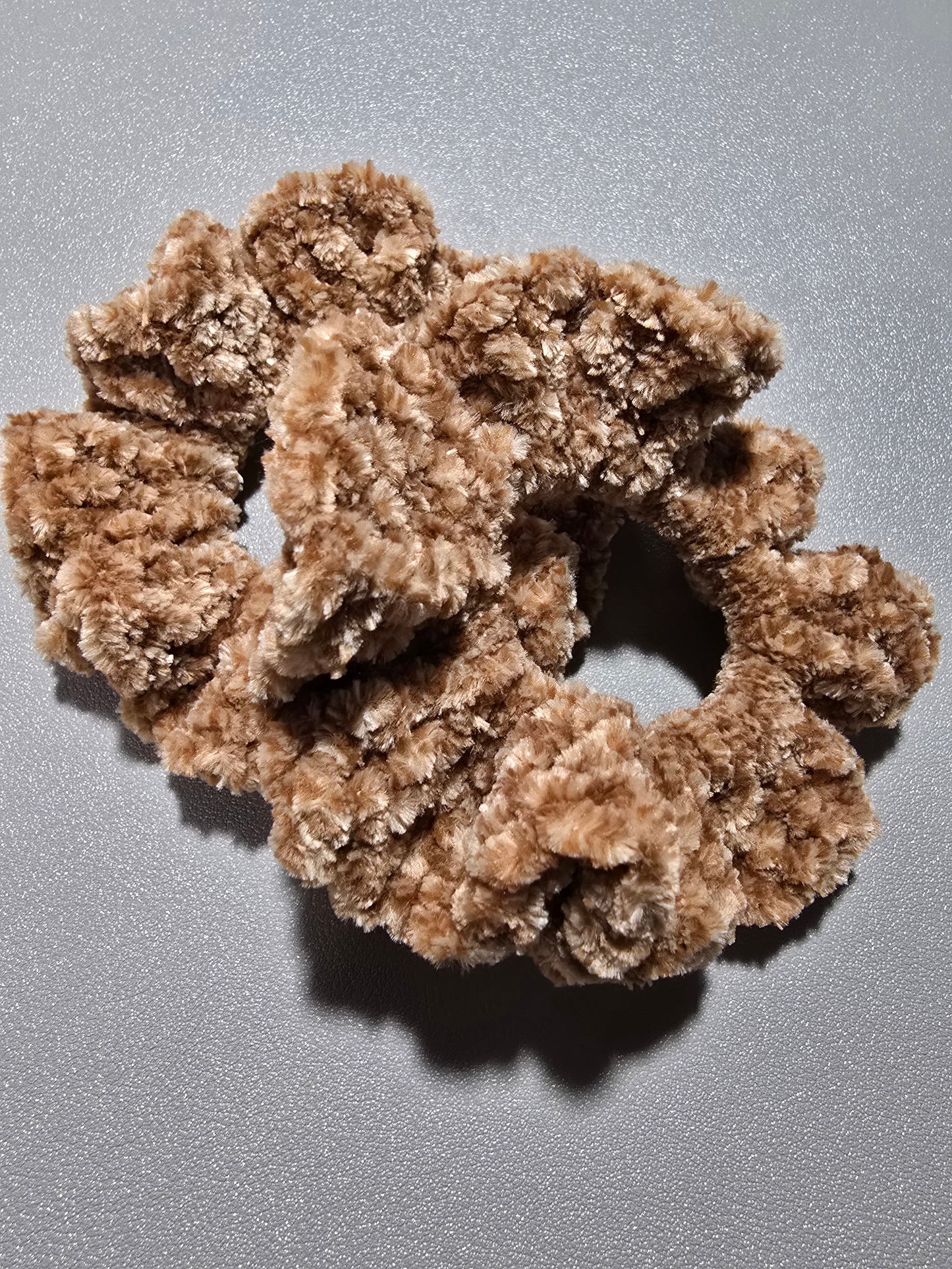 Light Brown Chenille Scrunchie (Pack of 2)