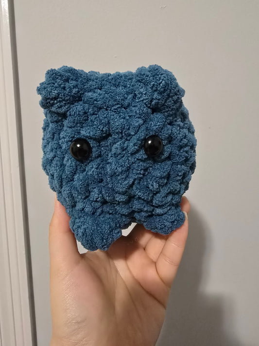 Crochet Loaf Cat Blue/Teal