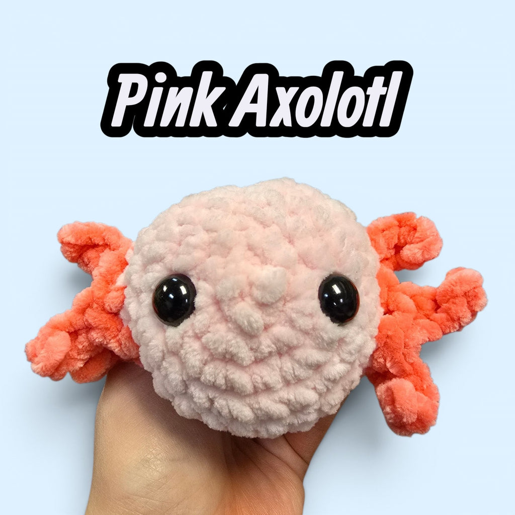 Pink Axolotl Plushie