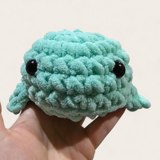 Crochet Sky Blue Mini Whale Plushie