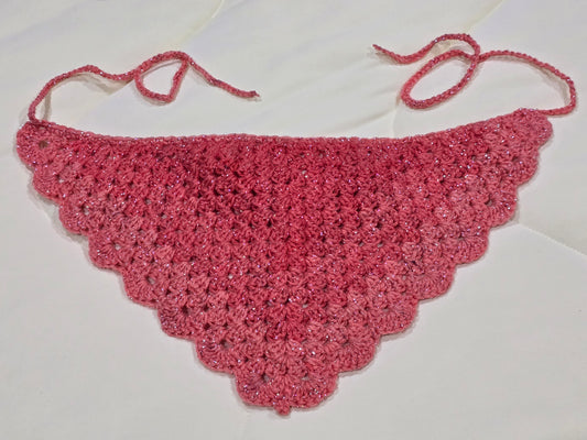 Crochet Bandana Red/Pink