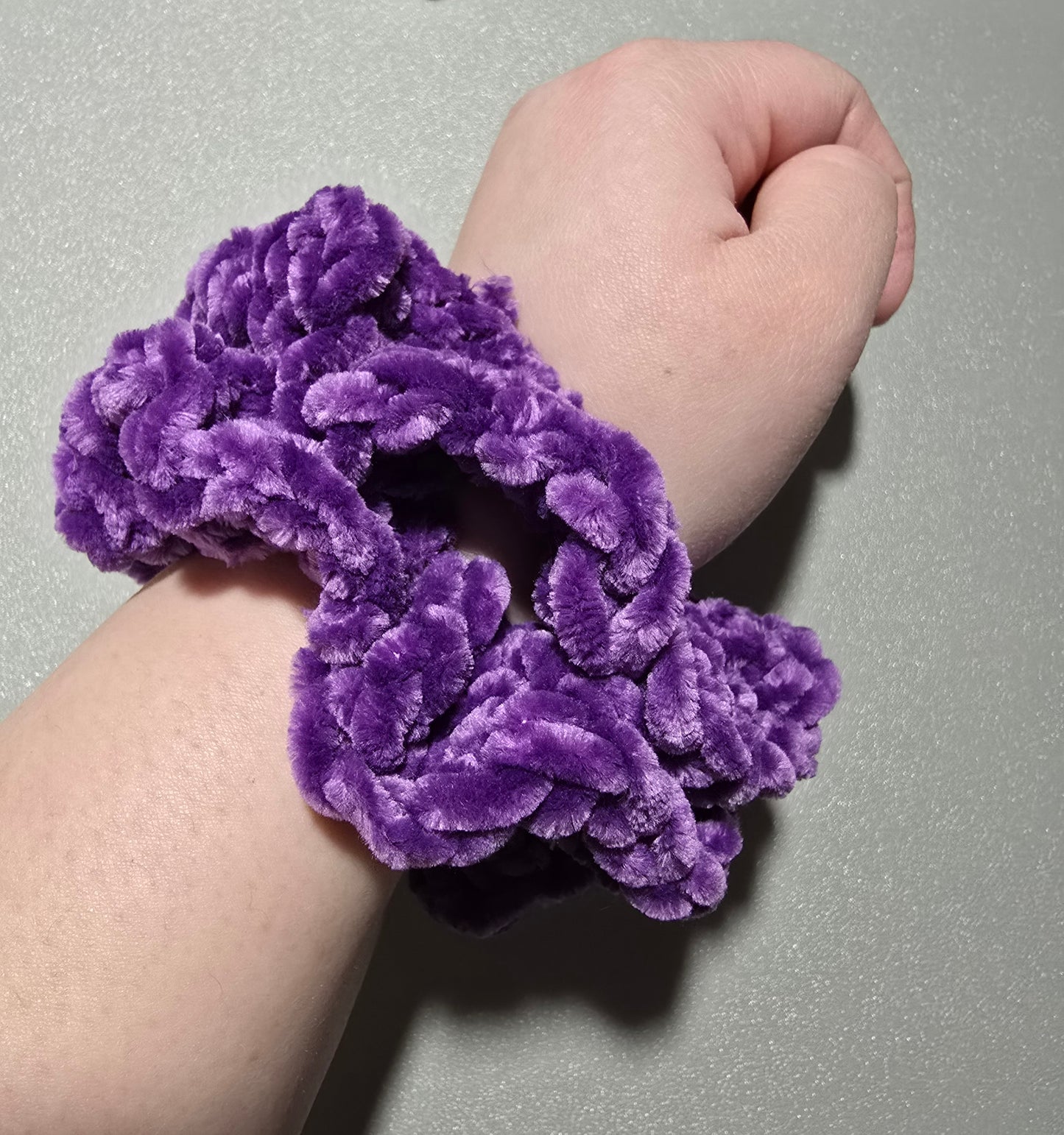 Deep Purple Chenille Scrunchie (Pack of 2)